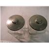 Image 2 : (2) Glass storage jars with lids