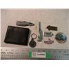 Image 1 : Misc lot wallet, keytags, pocket knife