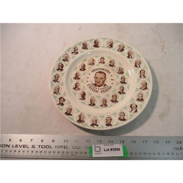 Presidents US plate - 10" round
