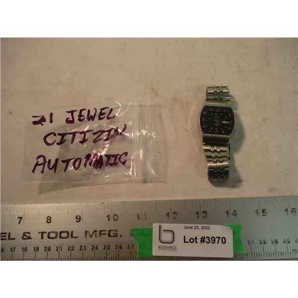 21 Jewel Citizen automatic watch - working