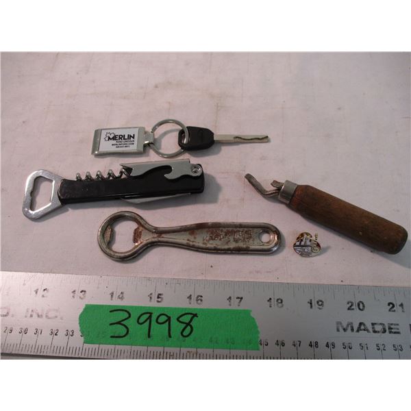 Bottle cap openers + misc
