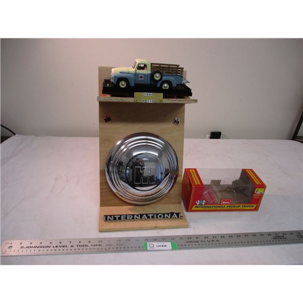 1954 IH Pickup Truck with custom built display + hubcap