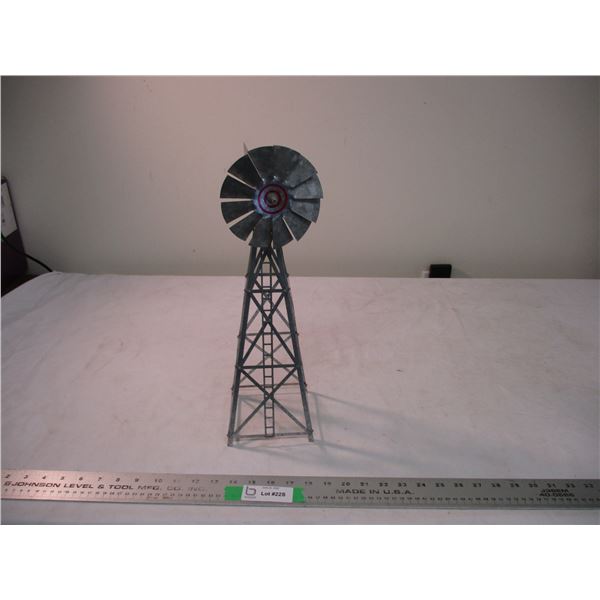 galvanized toy windmill - 18" tall