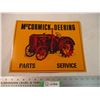 Image 1 : McCormick Deering parts service tin sign - 11x14