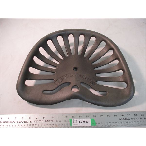 McCormick cast iron tractor seat Bodnarus Auctioneering