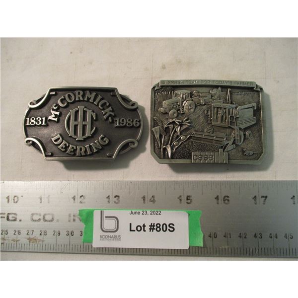 2X THE BID - McCormick + Case belt buckles