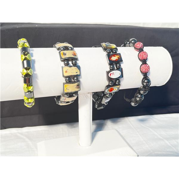 Lot of 4 Hemmatite style bracelets