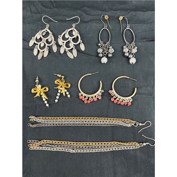 Lot of 5 mixed style ladies earrings