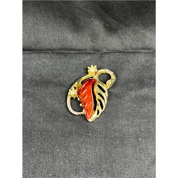 Ladies Multi Stone costume leaf pendant