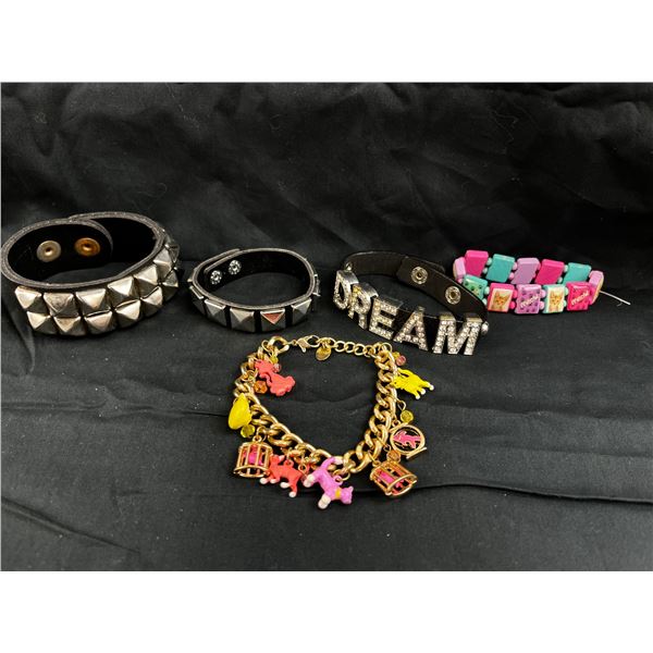 Lot of 5 teen pop style bracelet group