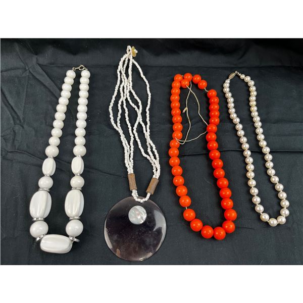 Lot of 4 Mixed Beaded Ladies necklaces