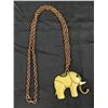 Image 1 : Large 28" enameled elephant pendant &chain