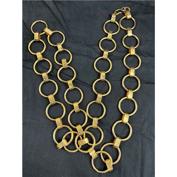 40" Ladies gold tone costume necklace