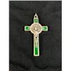 Image 1 : 1.5" large metal crucifix with enamel