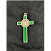 Image 2 : 1.5" large metal crucifix with enamel