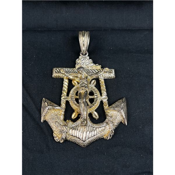 Huge 3" maratime crucifix pendant