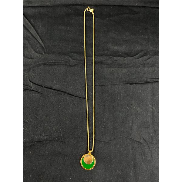 18" gold tone modern style ladies necklace