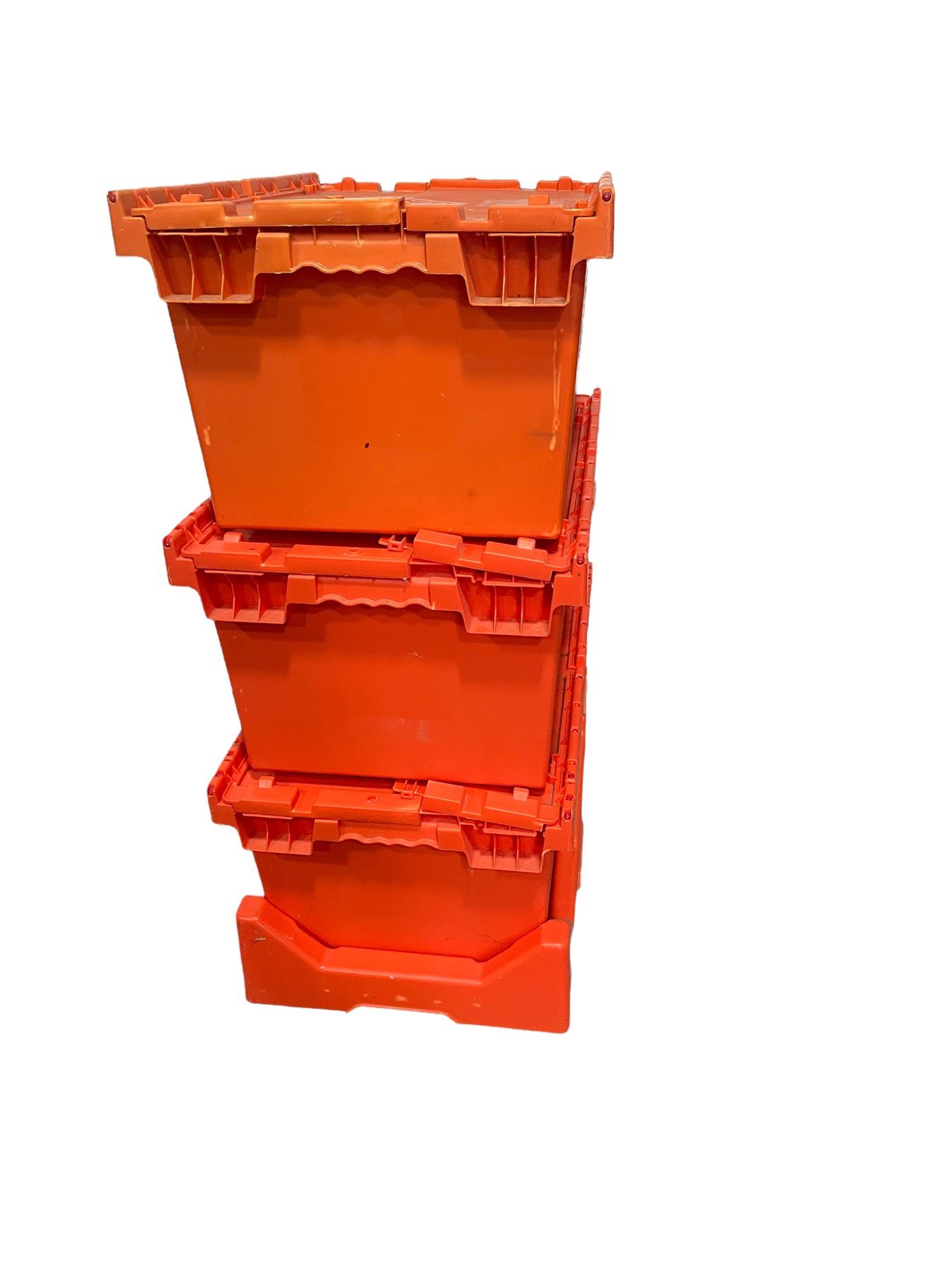 3 Stackable Totes with Wheeled Cart