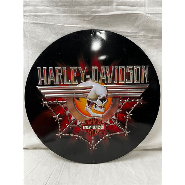 Circular Harley Davidson Tin Sign
