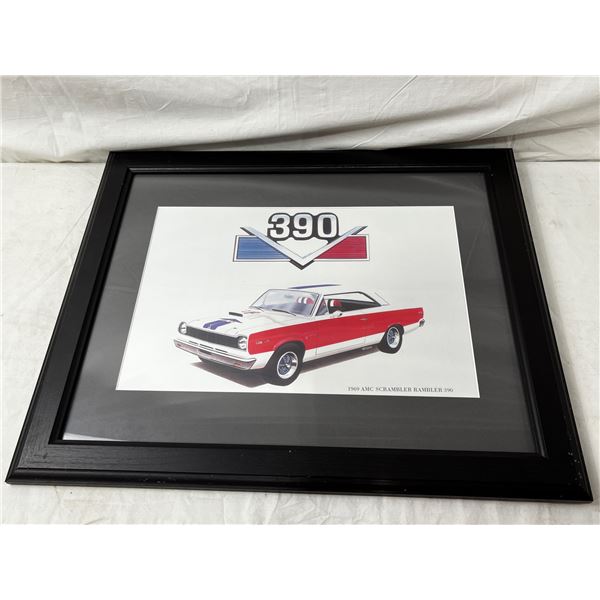 1969 AMC Scrambler Rambler 390 Framed Photo