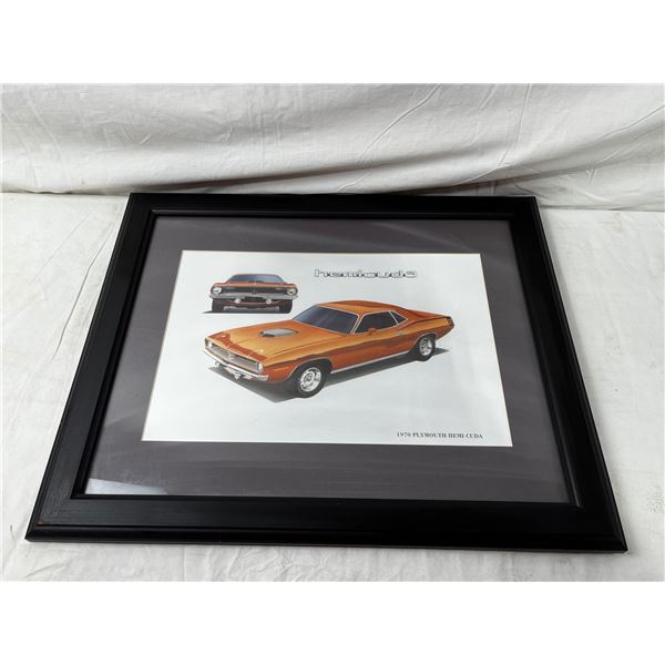 1970 Plymouth Hemi Cuda Framed Picture
