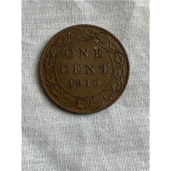 Higher Grade 1910 Canada Large Cent