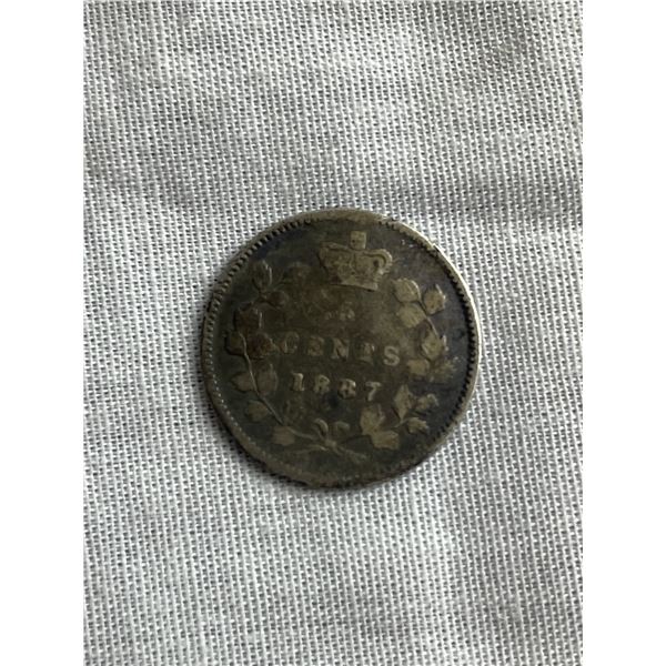 1887 Victorian Canada Silver 5 cent