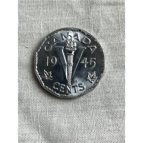 Mintstate 1945 steel war V nickel