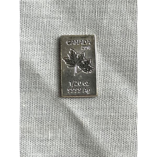 Rare 2018 rectangular silver 25 cent coin