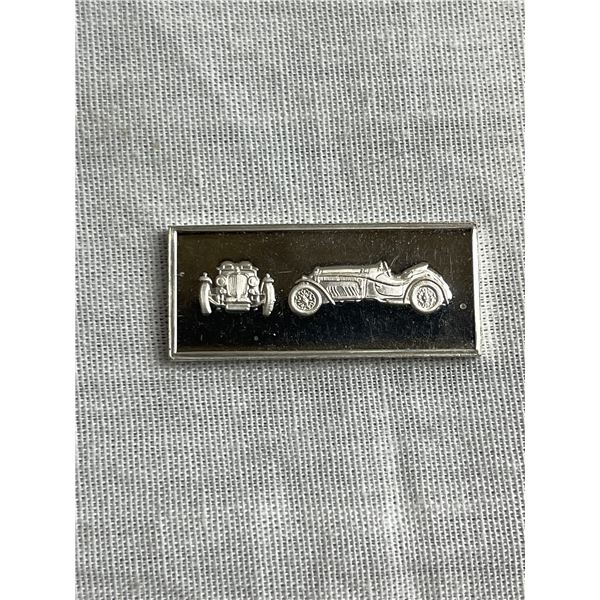 .925 sterling silver art bar with classic car