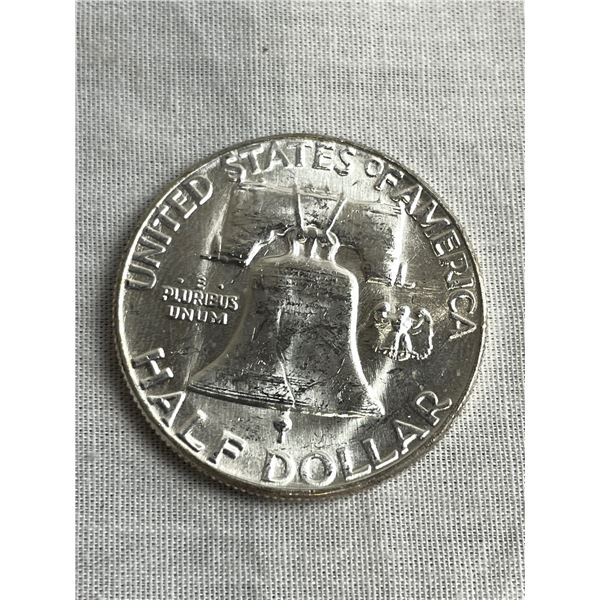 gem Mintstate 1956 USA Silver Franklin 50c