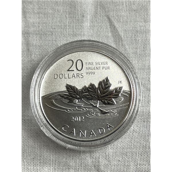 2012 .9999 $20 silver majestic maple leaves