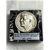 Image 1 : J.F.K. memorial medal set in marble