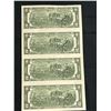 Image 2 : Uncut sheet of 4 USA $2 Banknotes