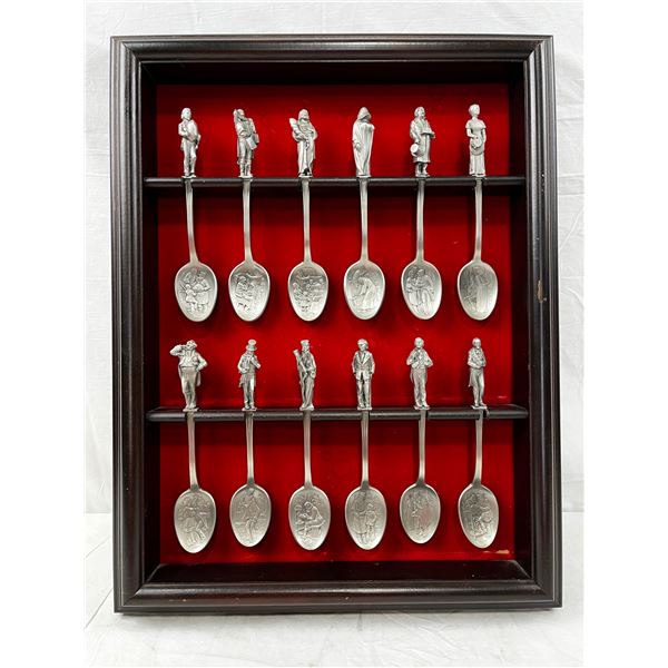 Franklin Mint Charles Dickens Christmas Carol Pewter Spoons