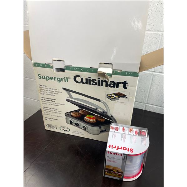 Cuisinart Grill and Starfrit Hamburger Press