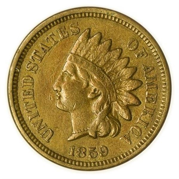 1859 Indian Head Cent ANACS EF-45 Details Scratched - Cleaned