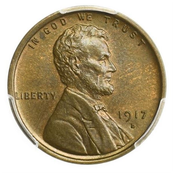 1917-D Lincoln Wheat Cent PCGS MS-63 BN
