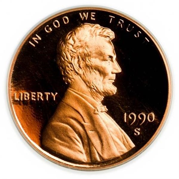 1990-S Proof Lincoln Cent PCGS PR-69 DCAM