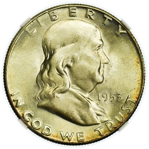 1953-S Franklin Half Dollar NGC MS-65