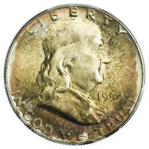 1954 Franklin Half Dollar PCGS MS-64+