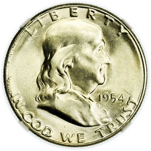 1954-S Franklin Half Dollar NGC MS-64