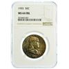 Image 2 : 1955 Franklin Half Dollar NGC MS-64 FBL