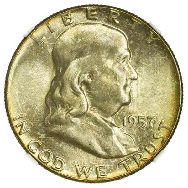 1957 Franklin Half Dollar NGC MS-65