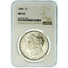 Image 2 : 1889 Morgan Dollar NGC MS-62