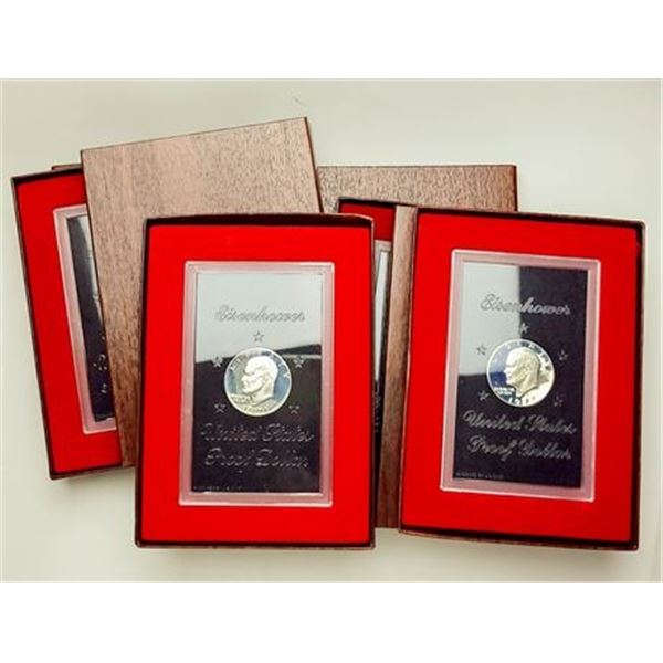 Group of 4 Proof 1971-S, 1972-S, 1973-S, 1974-S Eisenhower Dollars