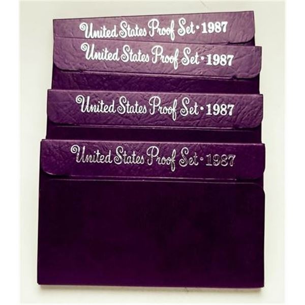 Group of 4 1987 Proof Sets