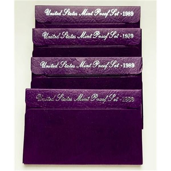 Group of 4 1989 Proof Sets