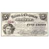 Image 1 : 1862 Five Cents Obsolete Note Boston, Massachusetts