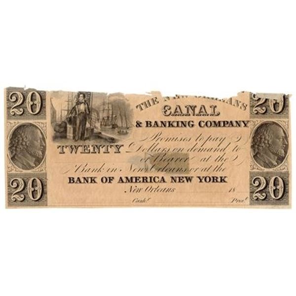 18_ $20 Obsolete Note New Orleans, Louisiana